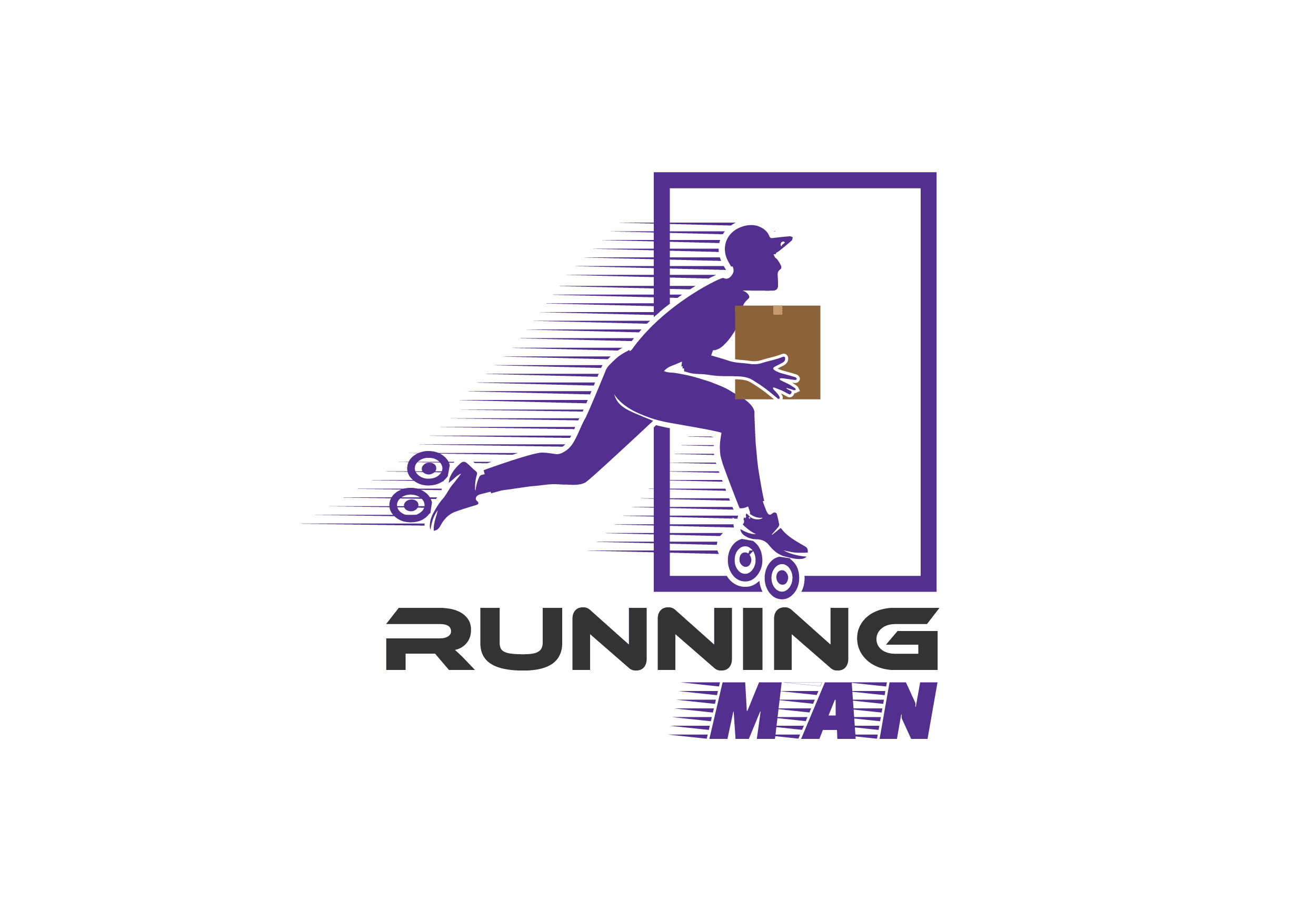 Running Man Logistics Logo Design