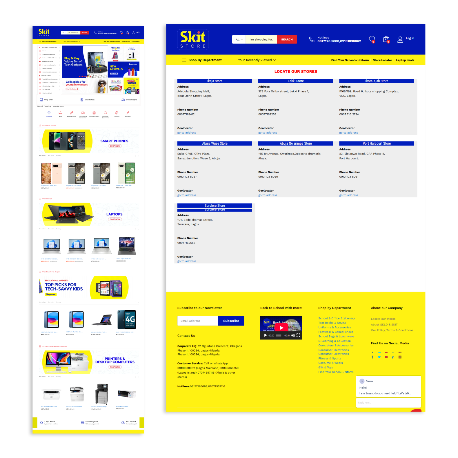 Ecommerce Development for Skit Stores